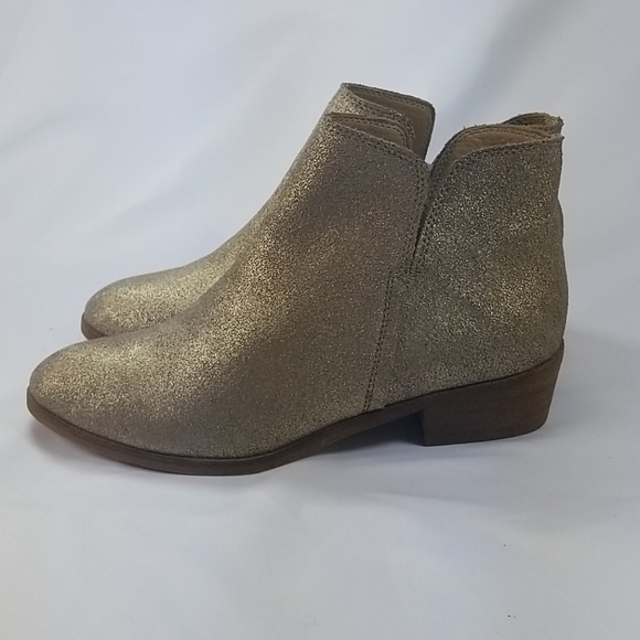 Splendid Hamptyn Gold Sparkle Ankle Boots 7M - Picture 5 of 10